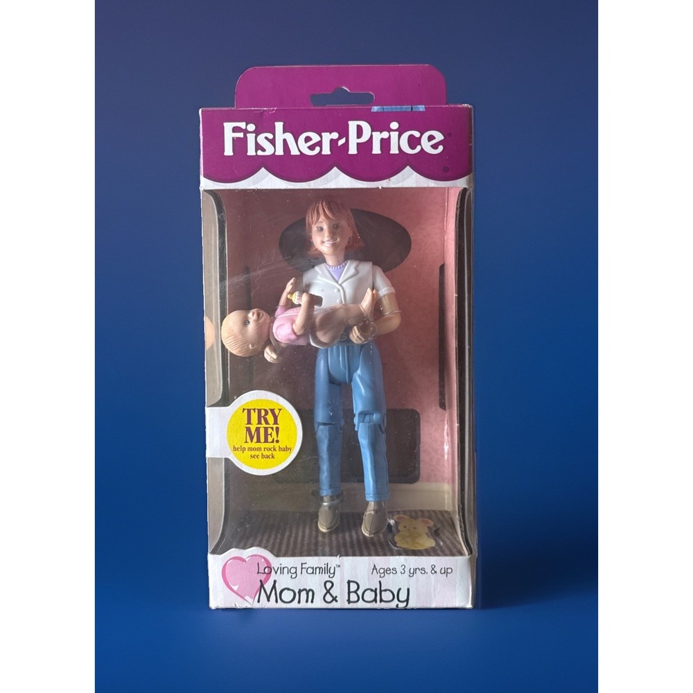 Fisher-Price Mom & Baby Loving Family For Dream Doll House SEALED Vintage 1999